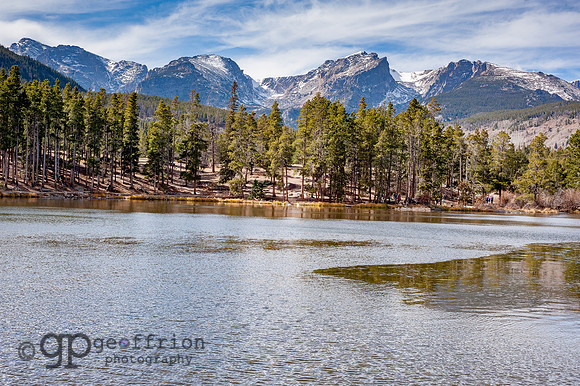 Sprague Lake Partially Frozen