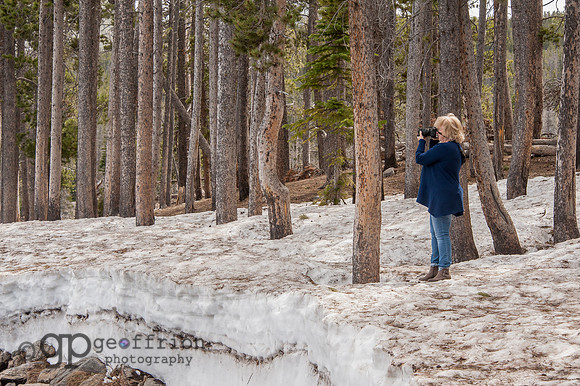 Liz Shooting at Sprague Lake